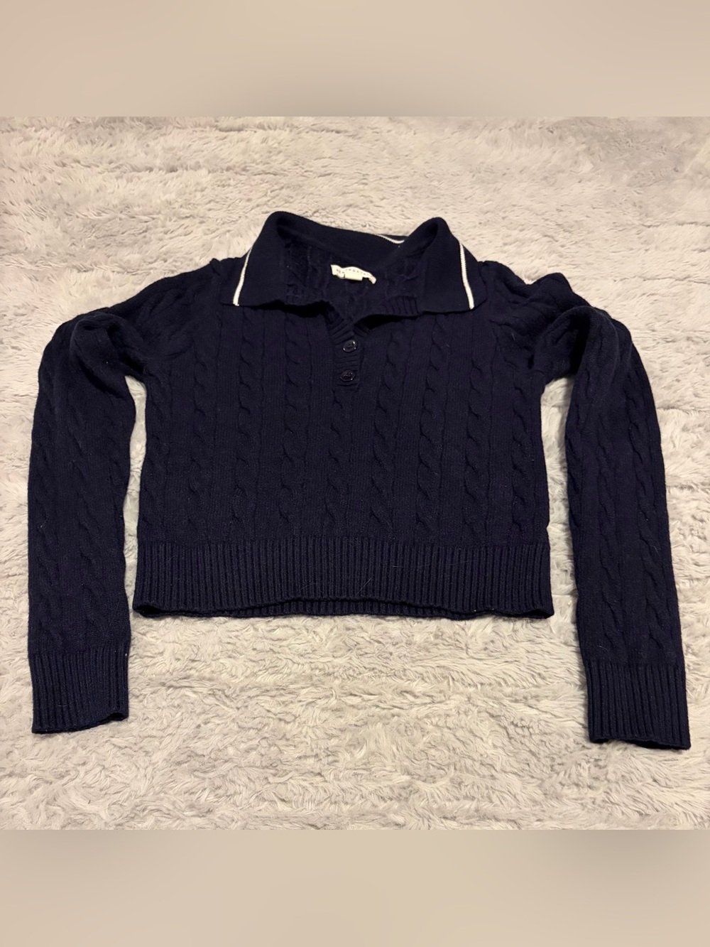 Aeropostale  Cable Knit Polo Sweater Size Small